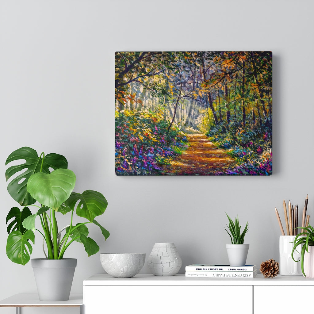 Forest Path With Flowers