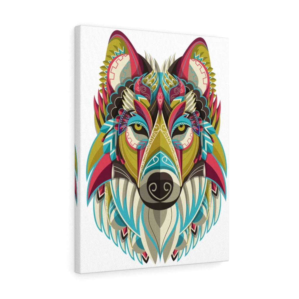 Colorful Wolf Head (White Background)