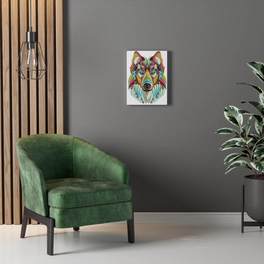Colorful Wolf Head (White Background)