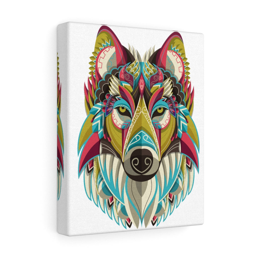 Colorful Wolf Head (White Background)