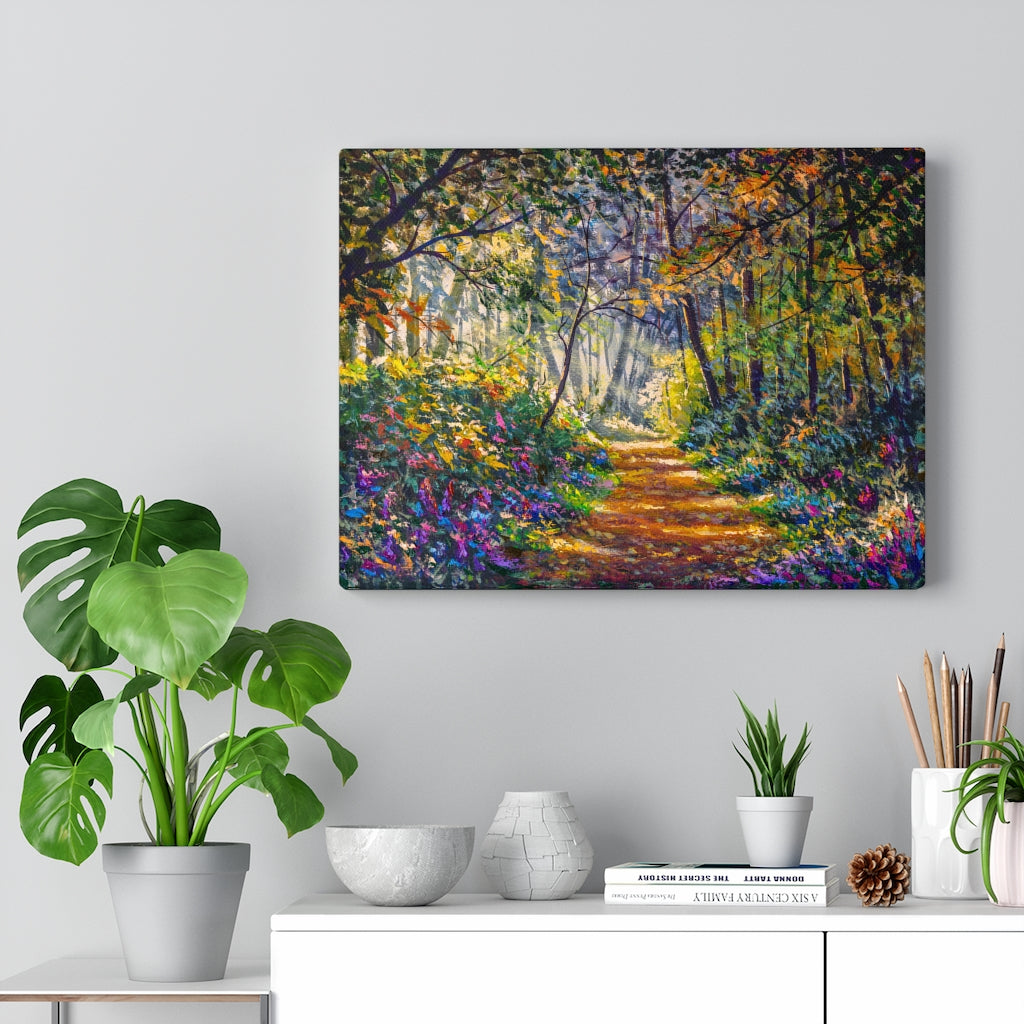 Forest Path With Flowers