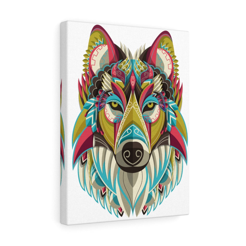 Colorful Wolf Head (White Background)