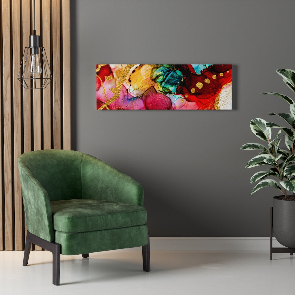 Imperial Red Gold Azure Abstract