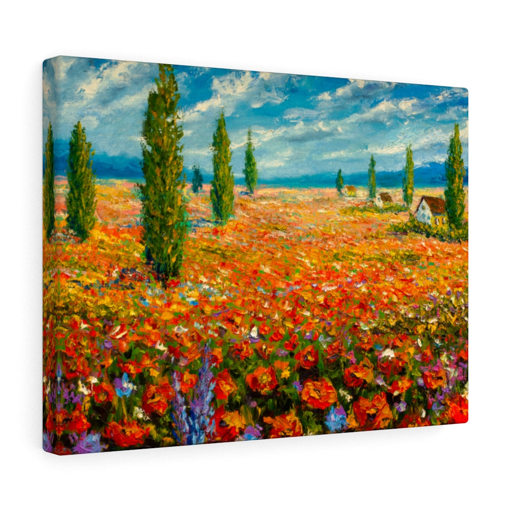 Flowers Monet Field Trees
