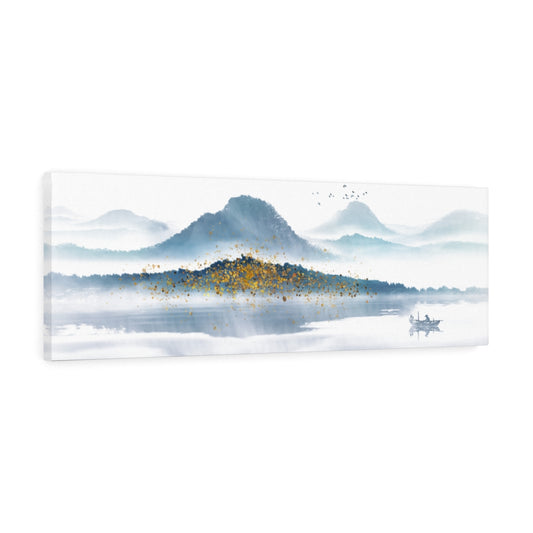 Misty Mountain Oceanside Landscape