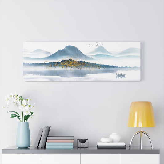 Misty Mountain Oceanside Landscape